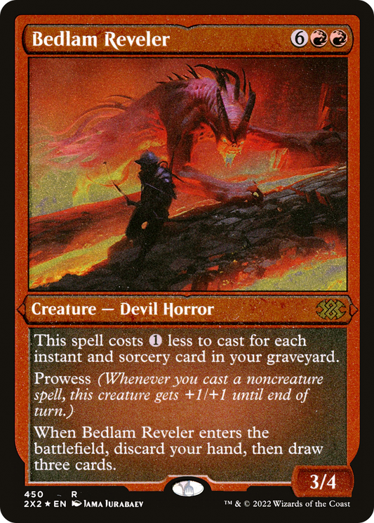 Bedlam Reveler (2X2-450) - Double Masters 2022 Etched Foil - Premium MTG Single from Wizards of the Coast - Just $0.29! Shop now at Game Crave Tournament Store