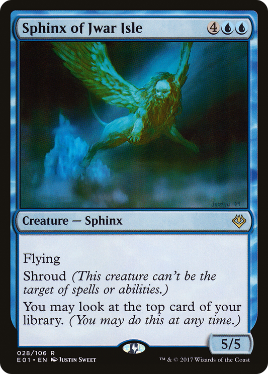 Sphinx of Jwar Isle (E01-028) - Archenemy: Nicol Bolas - Premium MTG Single from Wizards of the Coast - Just $0.08! Shop now at Game Crave Tournament Store