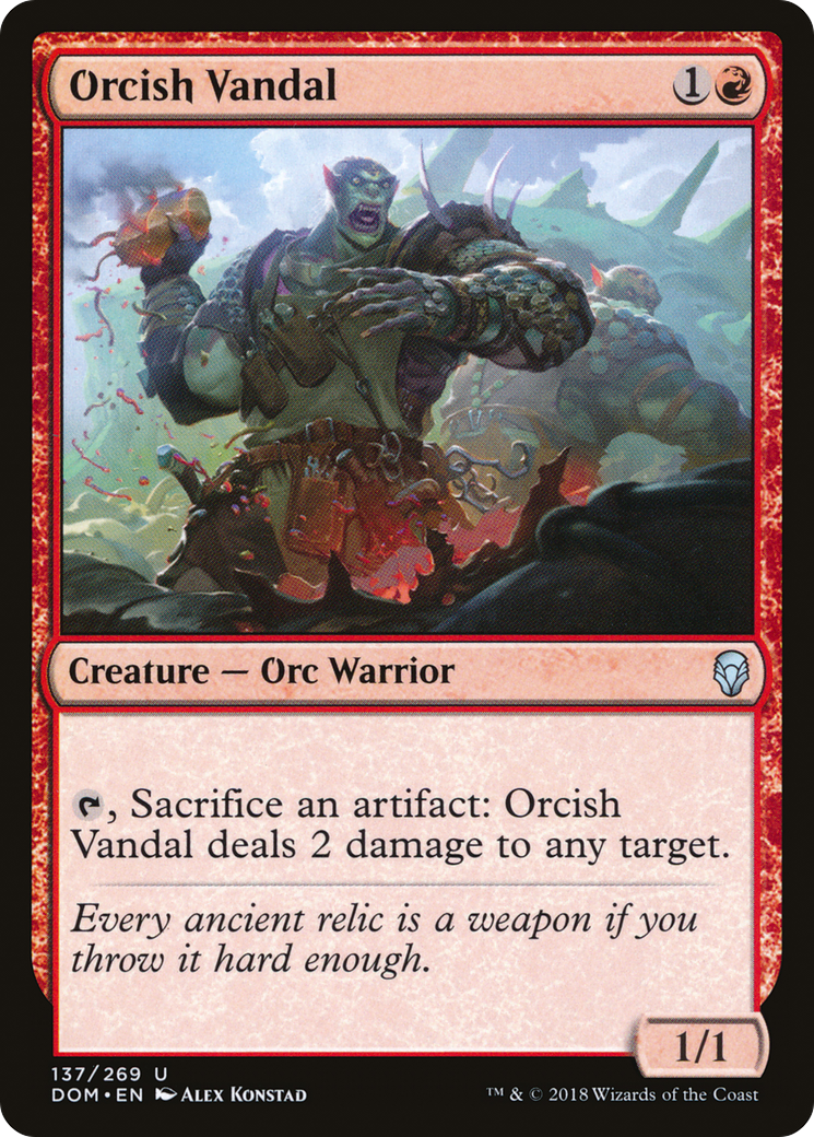 Orcish Vandal (DOM-137) - Dominaria - Premium MTG Single from Wizards of the Coast - Just $0.08! Shop now at Game Crave Tournament Store