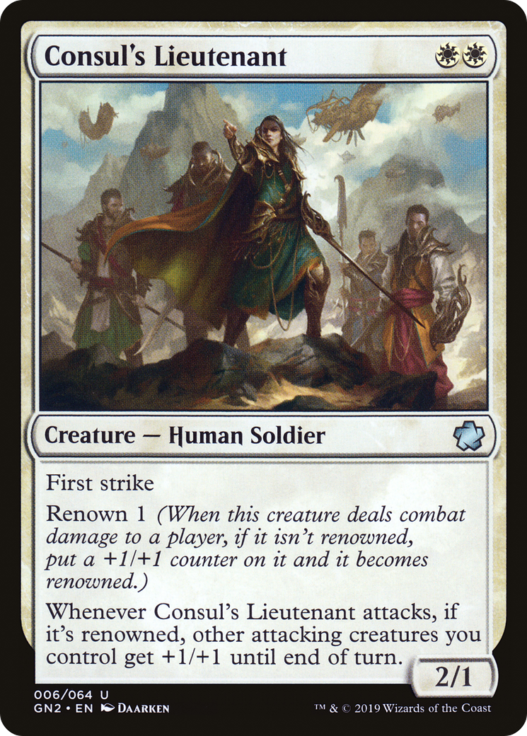 Consul's Lieutenant (GN2-006) - Game Night 2019 - Premium MTG Single from Wizards of the Coast - Just $0.08! Shop now at Game Crave Tournament Store