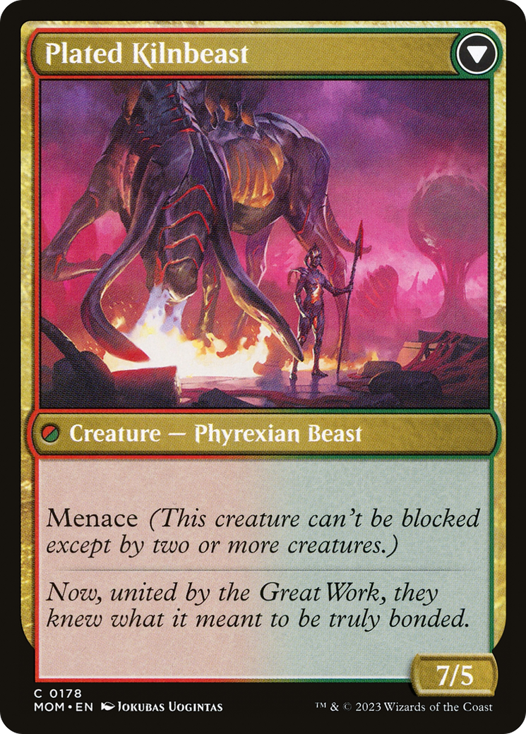 Bonded Herdbeast // Plated Kilnbeast (MOM-178) - March of the Machine - Premium MTG Single from Wizards of the Coast - Just $0.08! Shop now at Game Crave Tournament Store