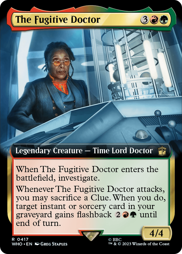 The Fugitive Doctor (WHO-417) - Doctor Who: (Extended Art) - Premium MTG Single from Wizards of the Coast - Just $0.08! Shop now at Game Crave Tournament Store
