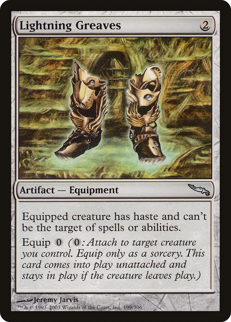 Lightning Greaves (MRD-199) - Mirrodin Foil - Premium MTG Single from Wizards of the Coast - Just $11.14! Shop now at Game Crave Tournament Store