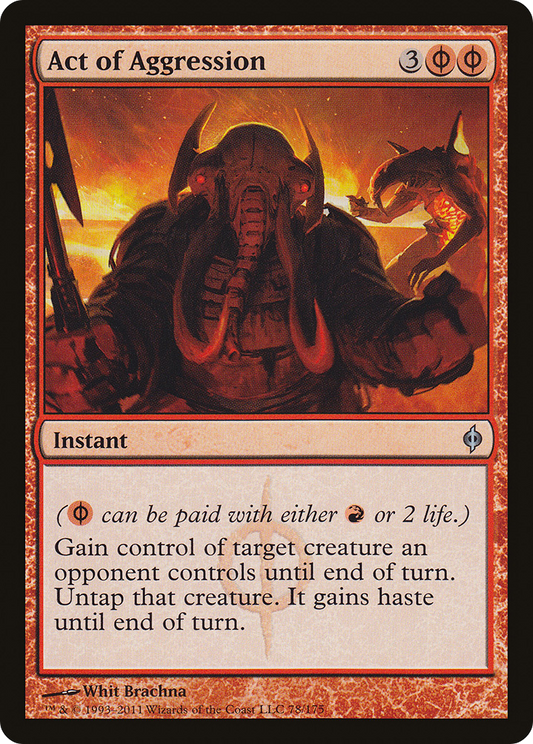 Act of Aggression (NPH-078) - New Phyrexia - Premium MTG Single from Wizards of the Coast - Just $0.08! Shop now at Game Crave Tournament Store