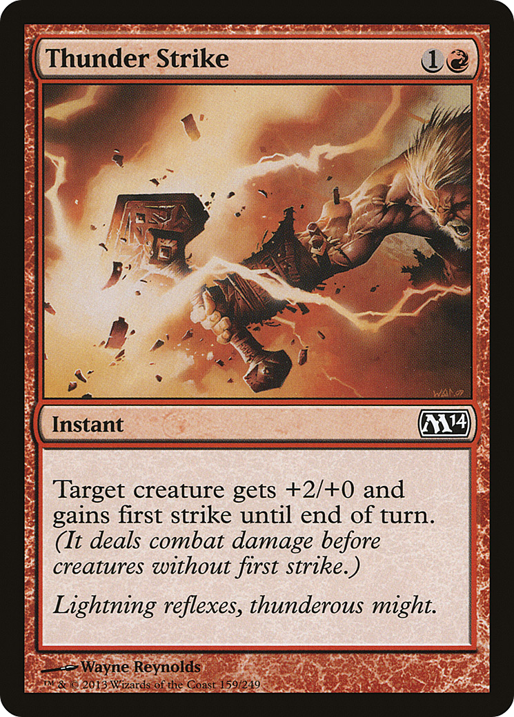 Thunder Strike (M14-159) - Magic 2014 Foil - Premium MTG Single from Wizards of the Coast - Just $0.08! Shop now at Game Crave Tournament Store