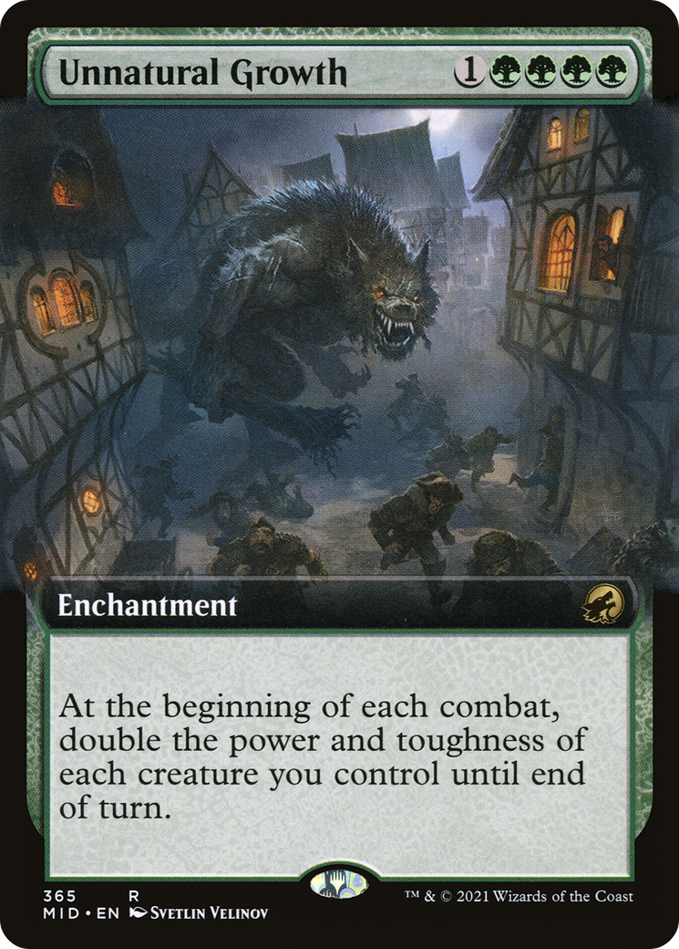 Unnatural Growth (MID-365) - Innistrad: Midnight Hunt: (Extended Art) - Premium MTG Single from Wizards of the Coast - Just $0.79! Shop now at Game Crave Tournament Store