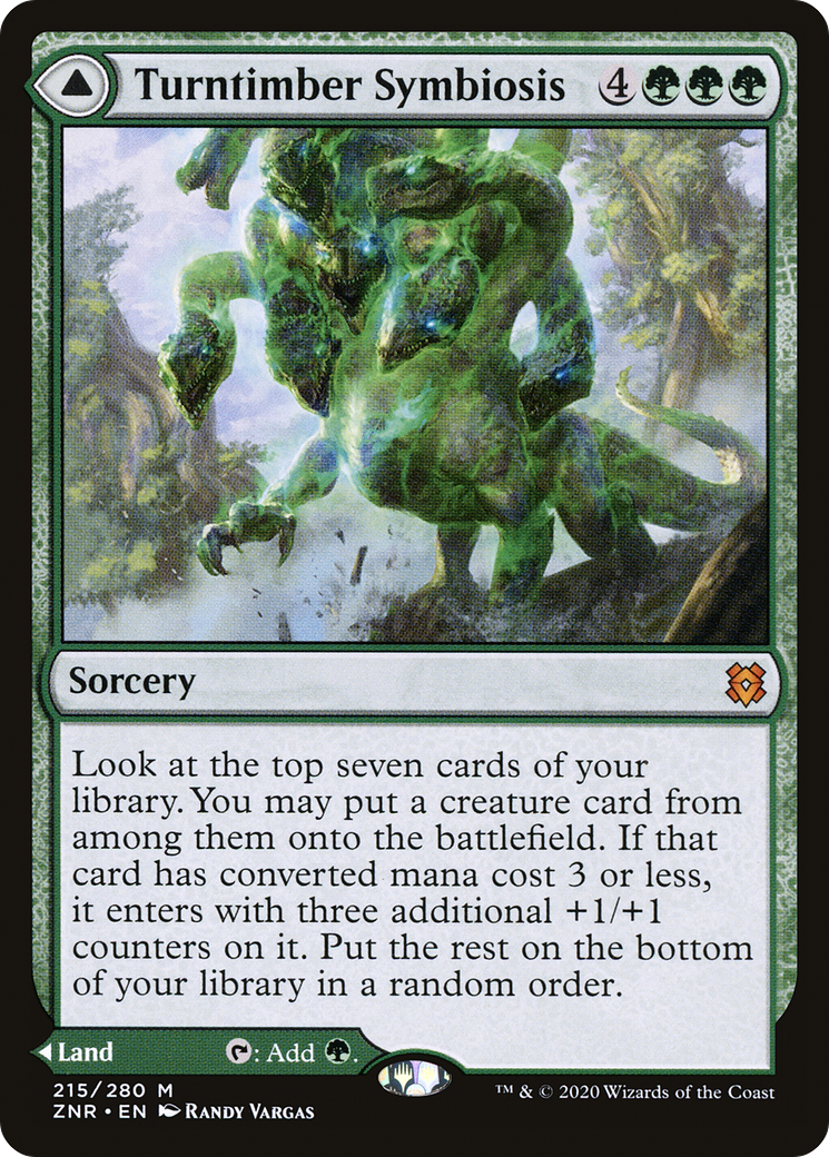 Turntimber Symbiosis // Turntimber, Serpentine Wood (ZNR-215) - Zendikar Rising - Premium MTG Single from Wizards of the Coast - Just $0.49! Shop now at Game Crave Tournament Store