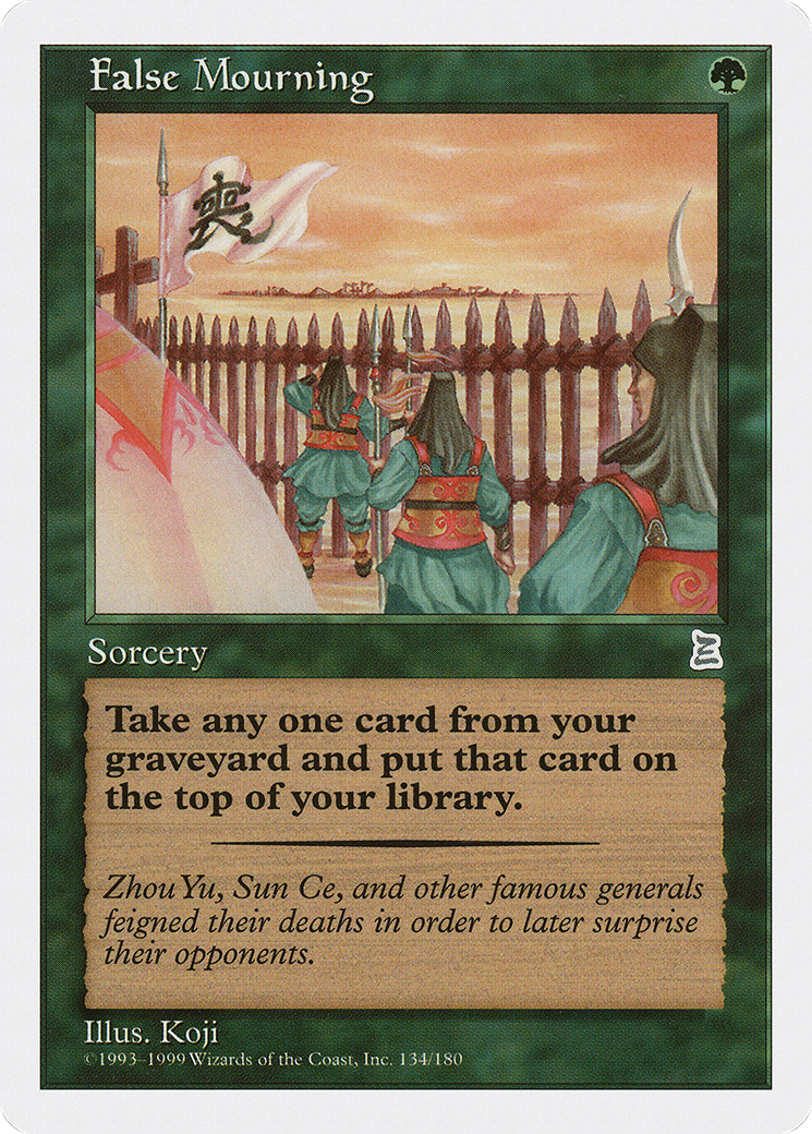 False Mourning (PTK-134) - Portal Three Kingdoms - Premium MTG Single from Wizards of the Coast - Just $14.39! Shop now at Game Crave Tournament Store