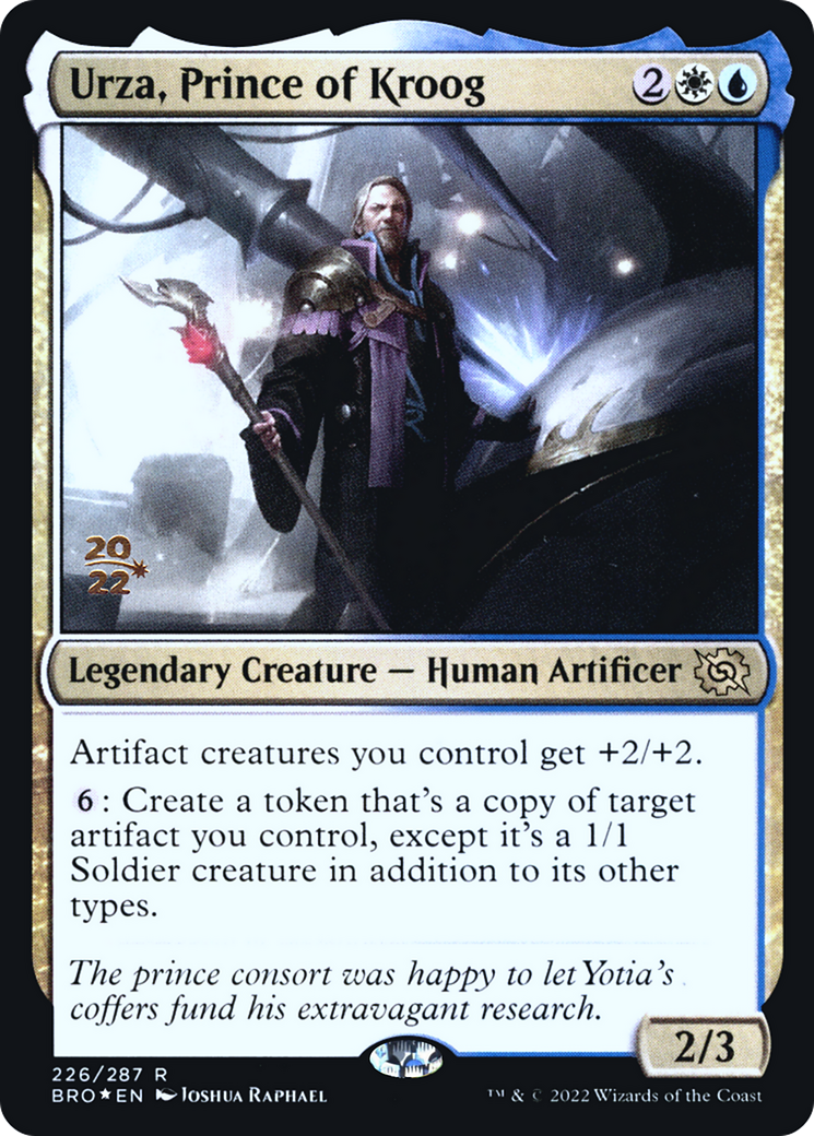Urza, Prince of Kroog (PBRO-226S) - The Brothers' War Promos Foil - Premium MTG Single from Wizards of the Coast - Just $0.63! Shop now at Game Crave Tournament Store