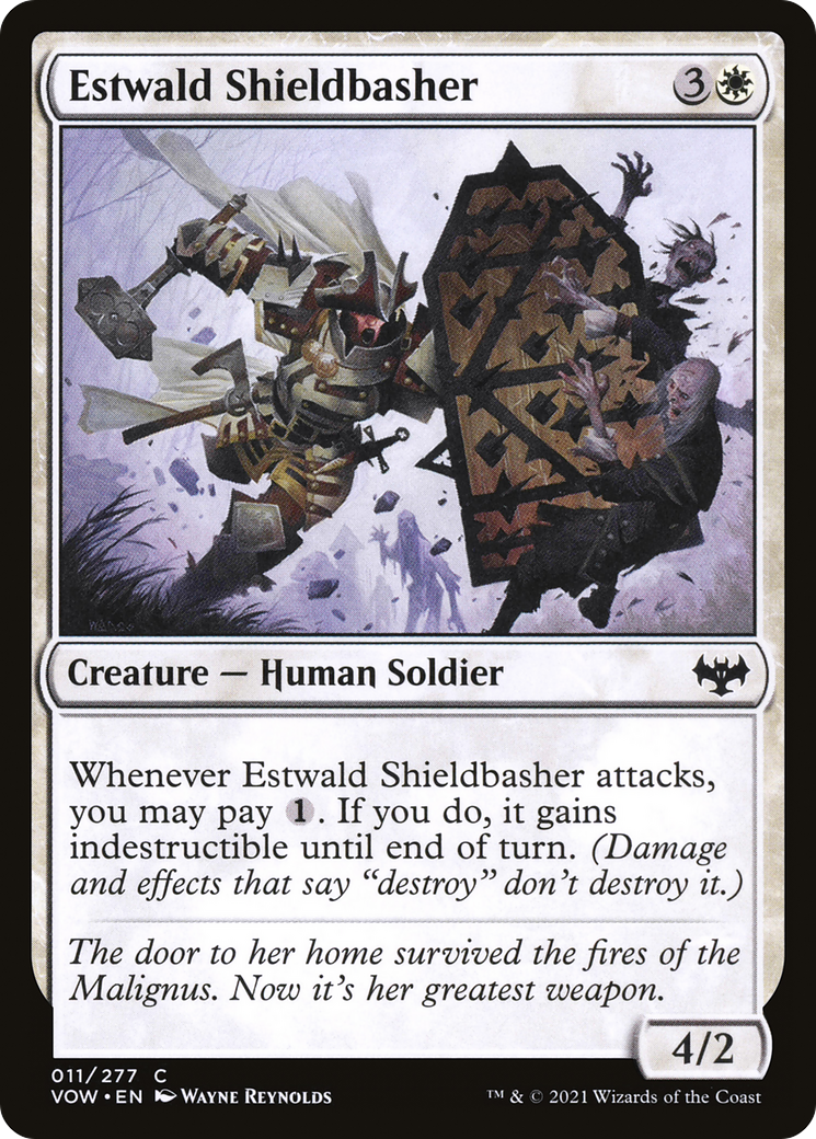 Estwald Shieldbasher (VOW-011) - Innistrad: Crimson Vow - Premium MTG Single from Wizards of the Coast - Just $0.08! Shop now at Game Crave Tournament Store