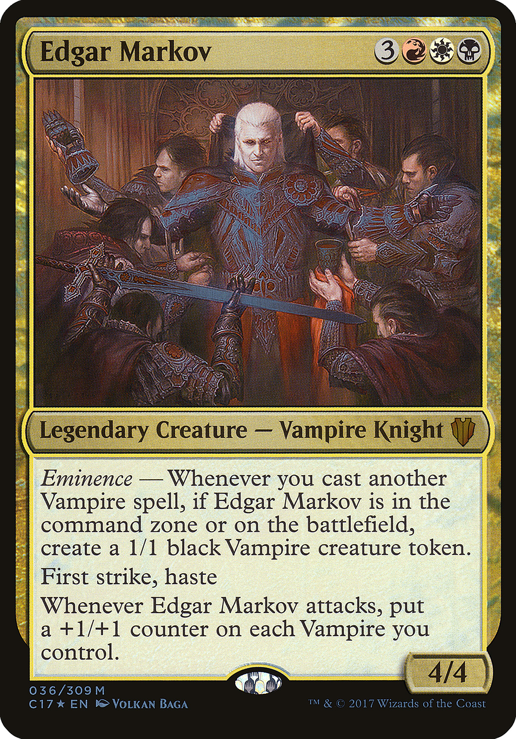 Edgar Markov (OC17-036) - Commander 2017 Oversized Foil - Premium MTG Single from Wizards of the Coast - Just $14.38! Shop now at Game Crave Tournament Store