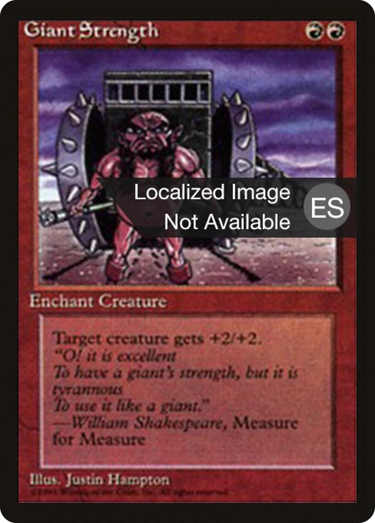 Giant Strength (4BB-196) - Fourth Edition Foreign Black Border - Premium MTG Single from Wizards of the Coast - Just $0.48! Shop now at Game Crave Tournament Store