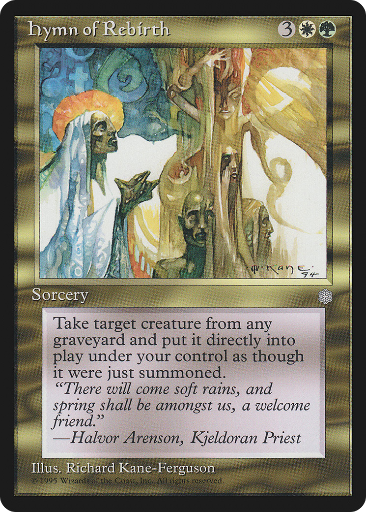 Hymn of Rebirth (ICE-295) - Ice Age - Premium MTG Single from Wizards of the Coast - Just $0.08! Shop now at Game Crave Tournament Store