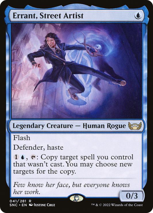 Errant, Street Artist (SNC-041) - Streets of New Capenna Foil - Premium MTG Single from Wizards of the Coast - Just $0.21! Shop now at Game Crave Tournament Store