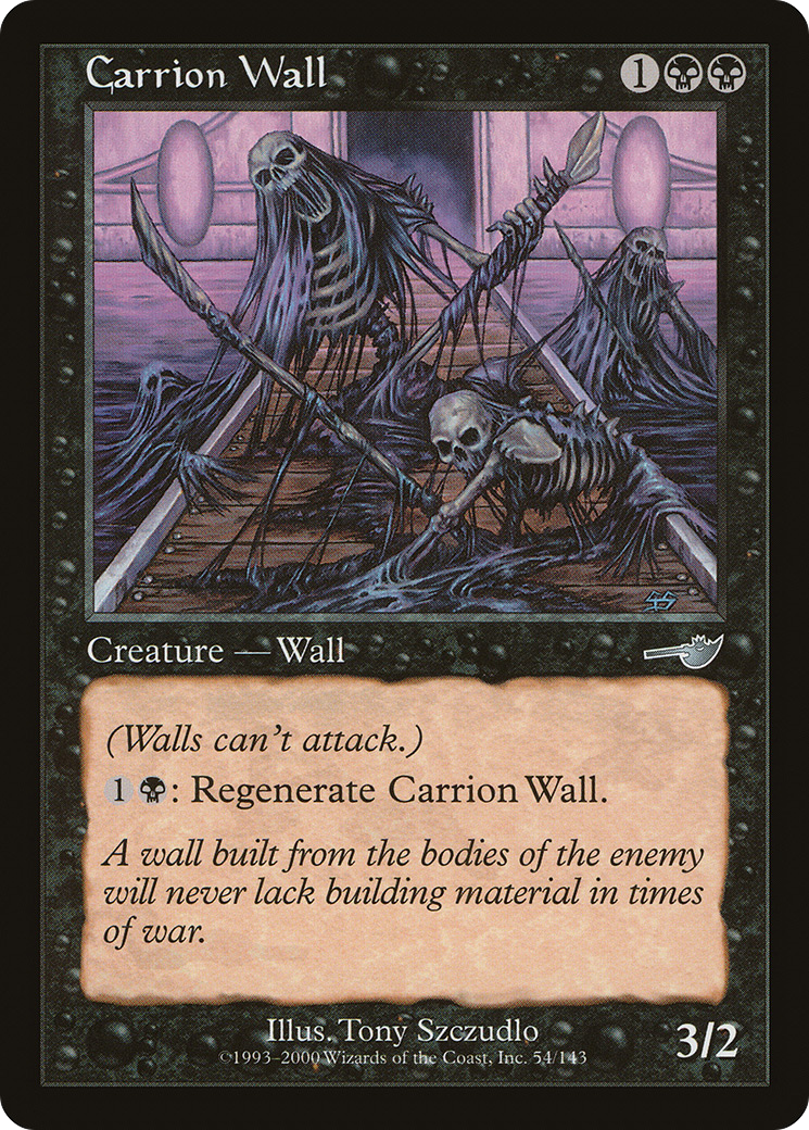 Carrion Wall (NEM-054) - Nemesis - Premium MTG Single from Wizards of the Coast - Just $0.08! Shop now at Game Crave Tournament Store