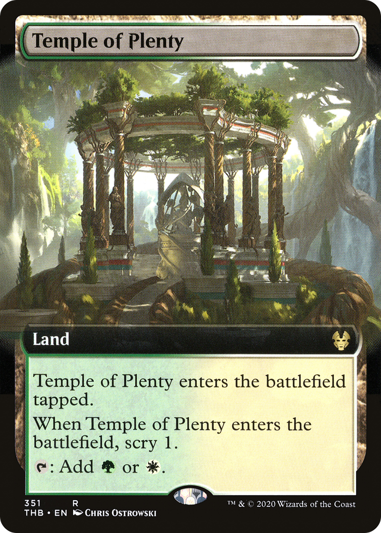 Temple of Plenty (THB-351) - Theros Beyond Death: (Extended Art) Foil - Premium MTG Single from Wizards of the Coast - Just $0.84! Shop now at Game Crave Tournament Store