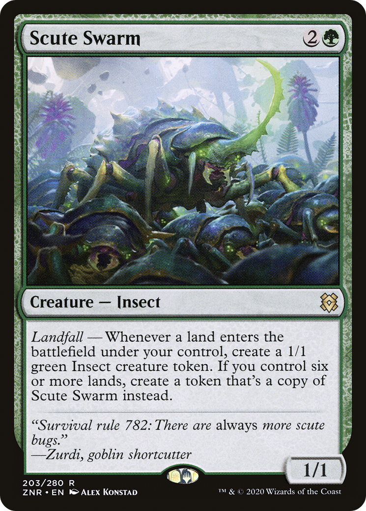 Scute Swarm (ZNR-203) - Zendikar Rising Foil - Premium MTG Single from Wizards of the Coast - Just $1.45! Shop now at Game Crave Tournament Store