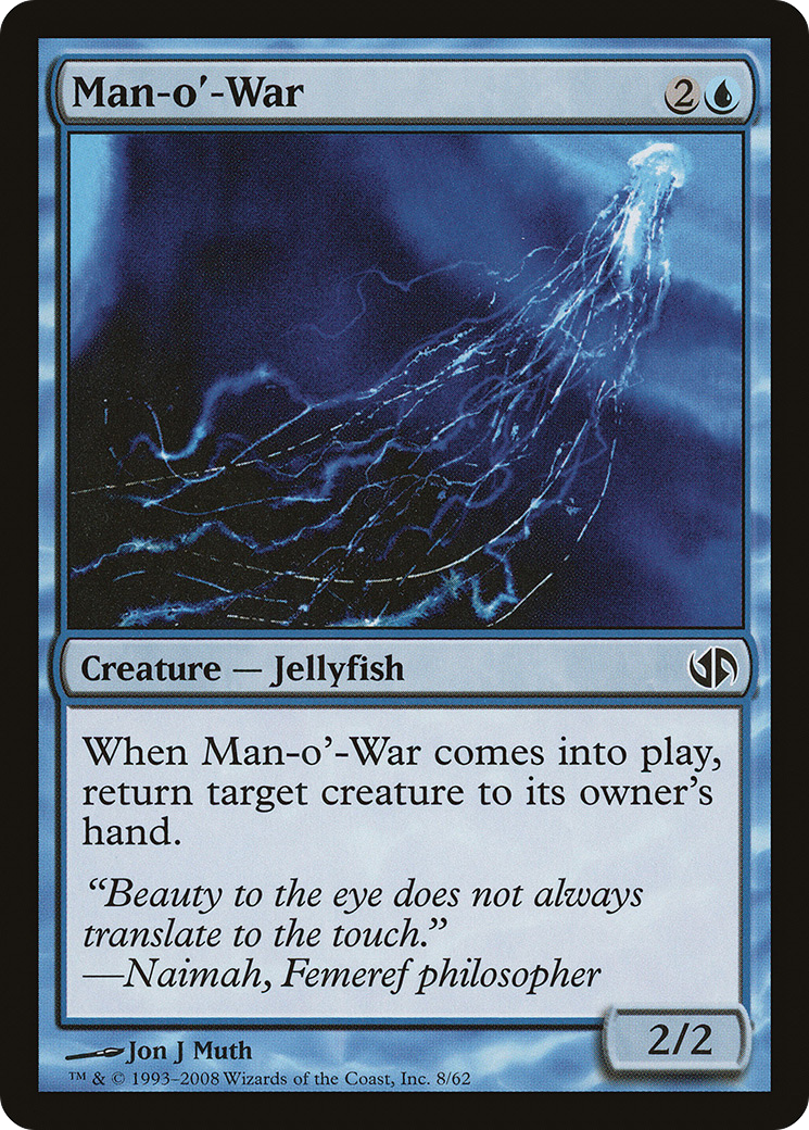 Man-o'-War (DD2-008) - Duel Decks: Jace vs. Chandra - Premium MTG Single from Wizards of the Coast - Just $0.25! Shop now at Game Crave Tournament Store