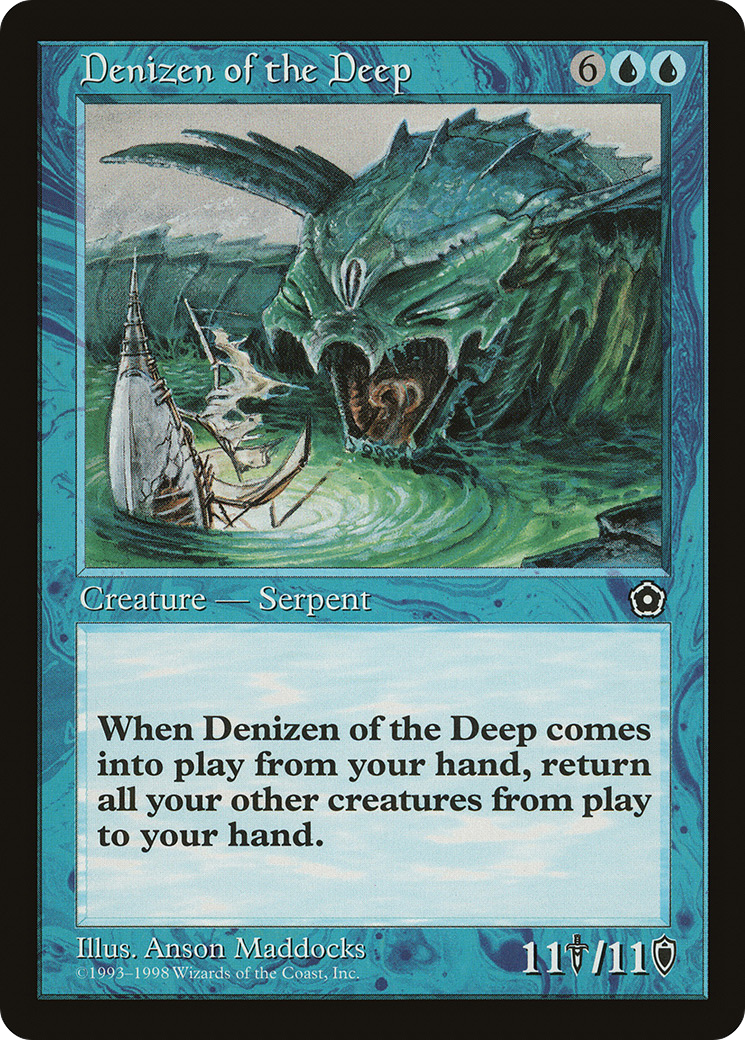 Denizen of the Deep (P02-035) - Portal Second Age - Premium MTG Single from Wizards of the Coast - Just $4.46! Shop now at Game Crave Tournament Store