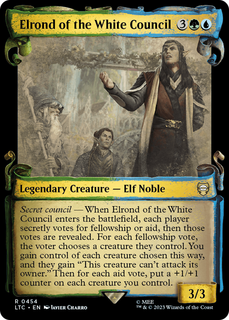 Elrond of the White Council (LTC-454) - Tales of Middle-earth Commander: (Showcase) - Premium MTG Single from Wizards of the Coast - Just $0.39! Shop now at Game Crave Tournament Store