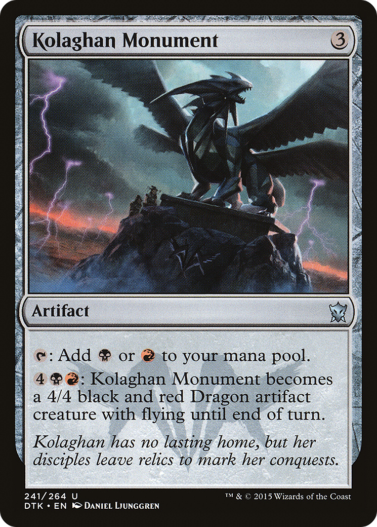 Kolaghan Monument (DTK-241) - Dragons of Tarkir Foil - Premium MTG Single from Wizards of the Coast - Just $0.09! Shop now at Game Crave Tournament Store