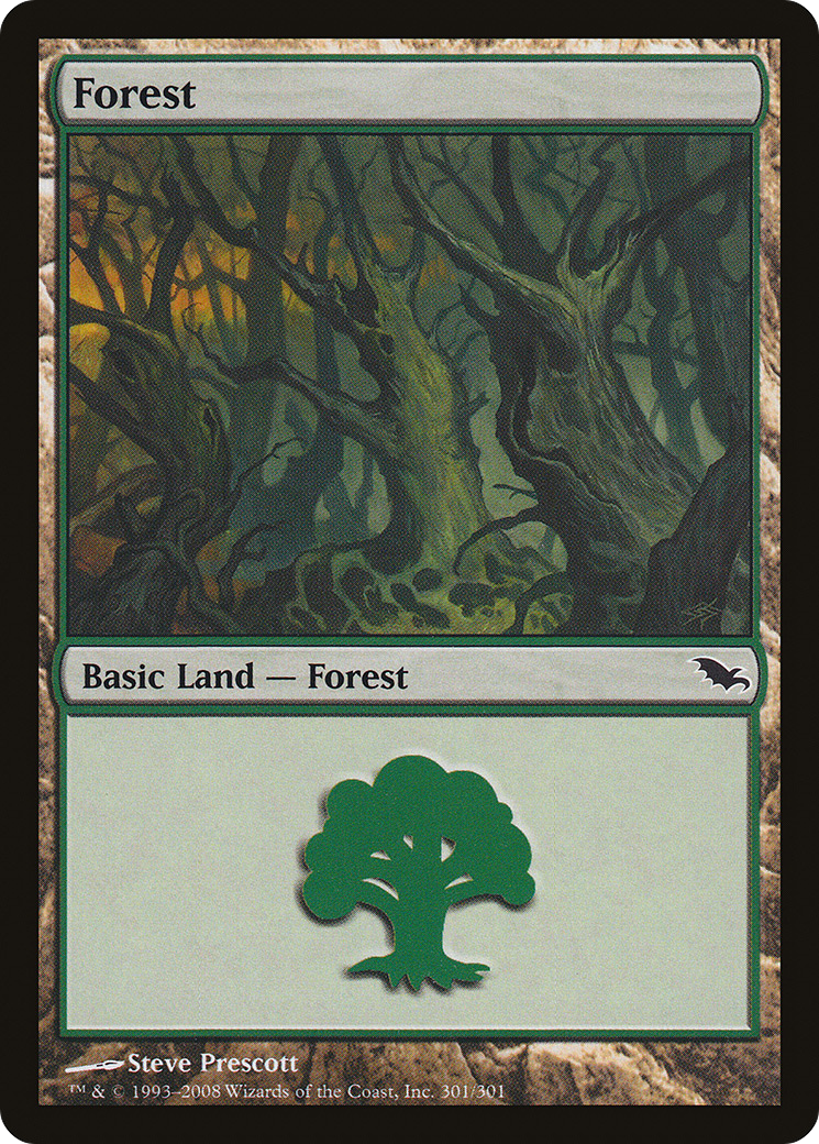Forest (SHM-301) - Shadowmoor Foil - Premium MTG Single from Wizards of the Coast - Just $0.50! Shop now at Game Crave Tournament Store