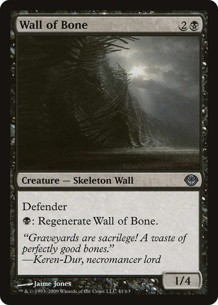 Wall of Bone (DDD-041) - Duel Decks: Garruk vs. Liliana - Premium MTG Single from Wizards of the Coast - Just $0.25! Shop now at Game Crave Tournament Store