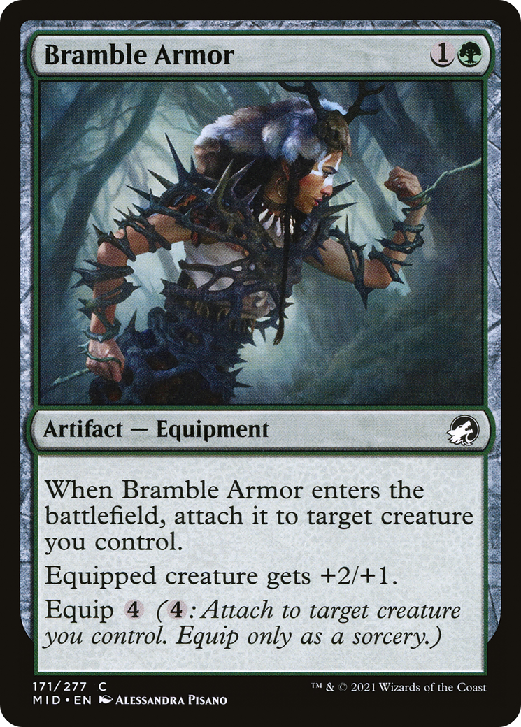 Bramble Armor (MID-171) - Innistrad: Midnight Hunt - Premium MTG Single from Wizards of the Coast - Just $0.25! Shop now at Game Crave Tournament Store