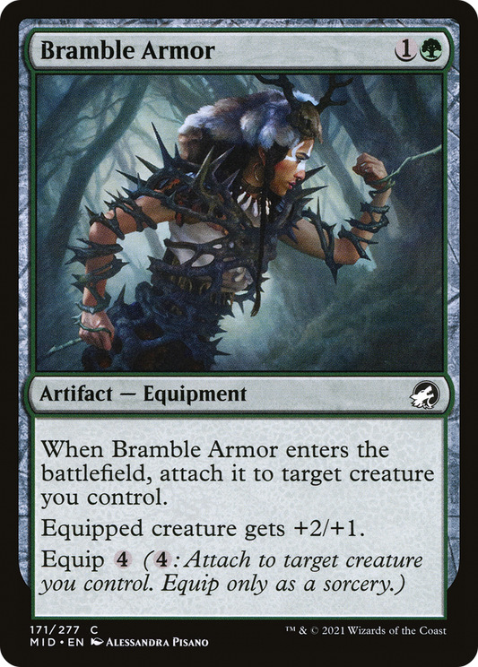 Bramble Armor (MID-171) - Innistrad: Midnight Hunt - Premium MTG Single from Wizards of the Coast - Just $0.25! Shop now at Game Crave Tournament Store