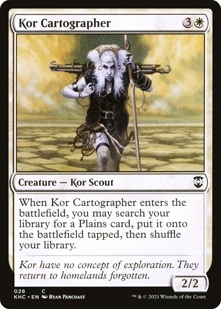 Kor Cartographer (KHC-028) - Kaldheim Commander - Premium MTG Single from Wizards of the Coast - Just $0.08! Shop now at Game Crave Tournament Store