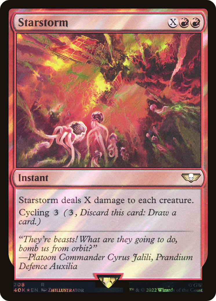 Starstorm (40K-208★) - Warhammer 40,000 Commander Foil - Premium MTG Single from Wizards of the Coast - Just $0.28! Shop now at Game Crave Tournament Store