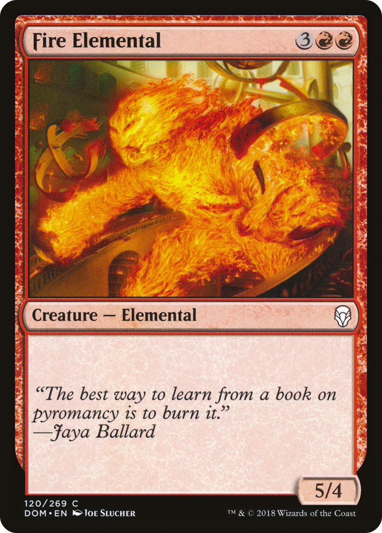 Fire Elemental (DOM-120) - Dominaria Foil - Premium MTG Single from Wizards of the Coast - Just $0.25! Shop now at Game Crave Tournament Store