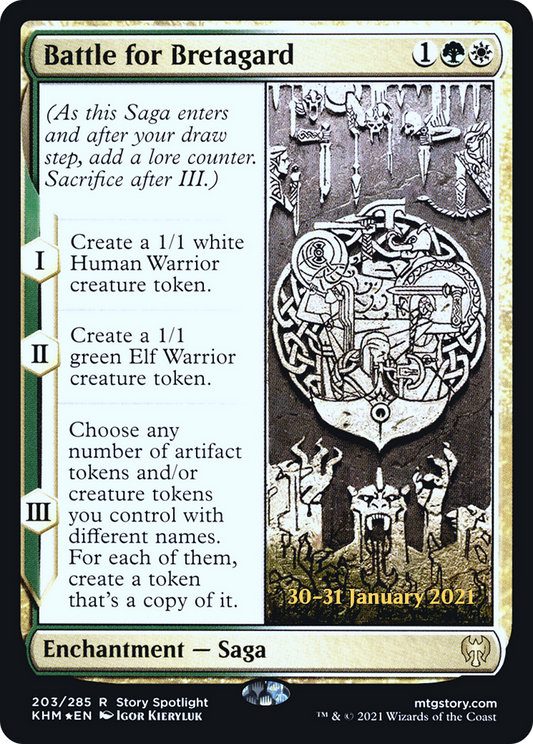 Battle for Bretagard (PKHM-203S) - Kaldheim Promos Foil - Premium MTG Single from Wizards of the Coast - Just $1.05! Shop now at Game Crave Tournament Store
