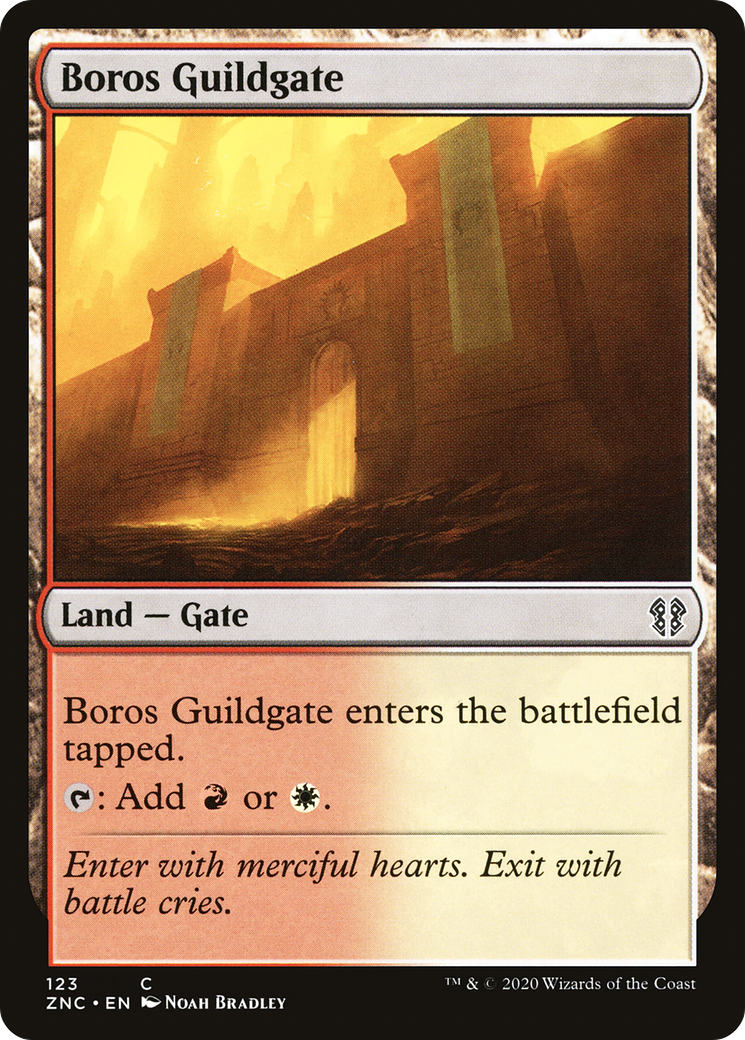 Boros Guildgate (ZNC-123) - Zendikar Rising Commander - Premium MTG Single from Wizards of the Coast - Just $0.25! Shop now at Game Crave Tournament Store