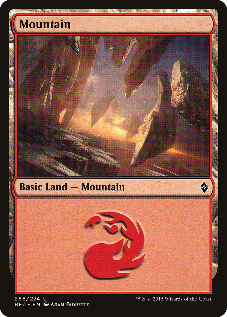 Mountain (BFZ-268A) - Battle for Zendikar - Premium MTG Single from Wizards of the Coast - Just $0.08! Shop now at Game Crave Tournament Store