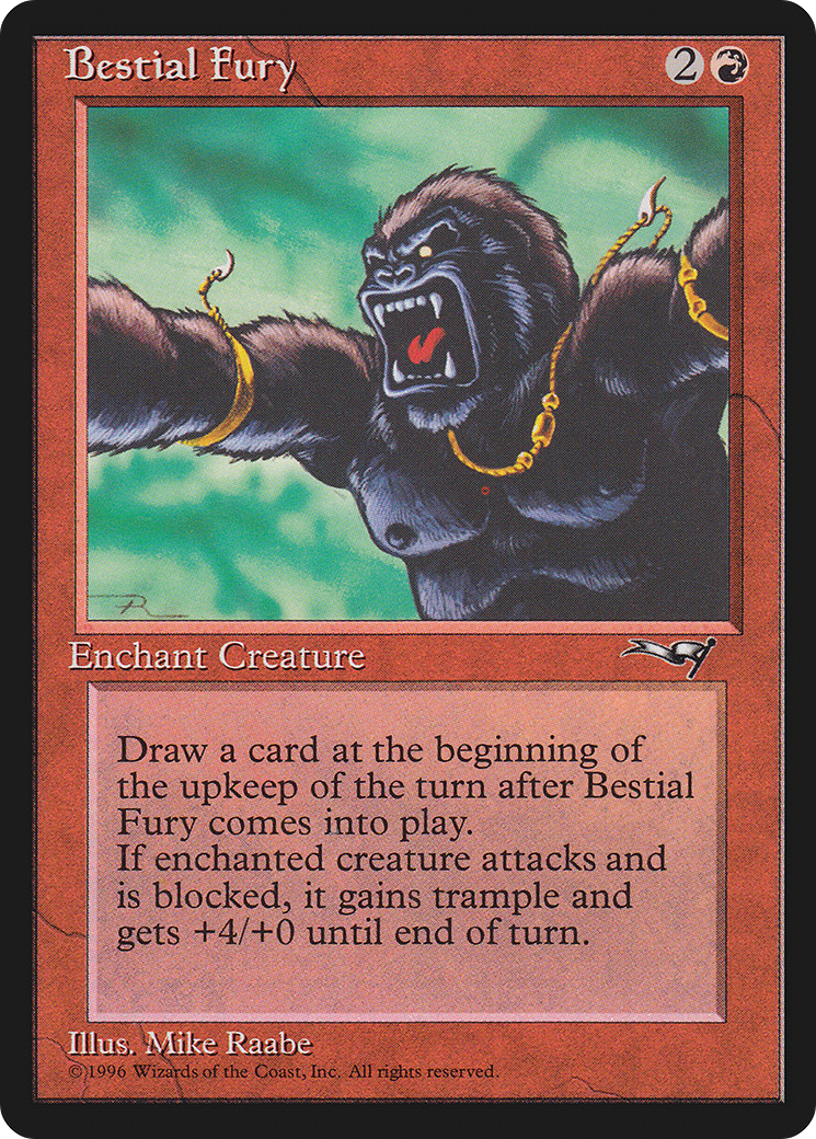 Bestial Fury (ALL-67A) - Alliances - Premium MTG Single from Wizards of the Coast - Just $0.08! Shop now at Game Crave Tournament Store