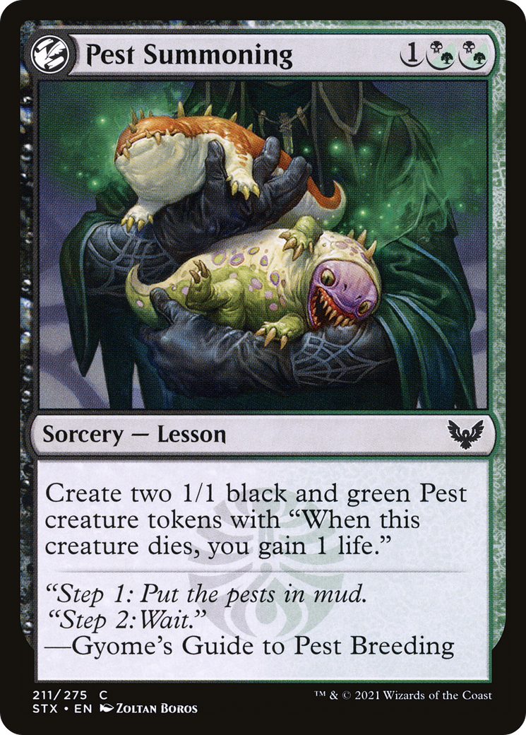 Pest Summoning (STX-211) - Strixhaven: School of Mages: (lesson) - Premium MTG Single from Wizards of the Coast - Just $0.08! Shop now at Game Crave Tournament Store