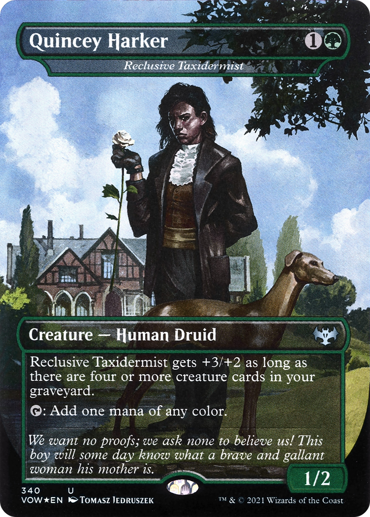 Reclusive Taxidermist (VOW-340) - Innistrad: Crimson Vow / Quincey Harker (Borderless) - Premium MTG Single from Wizards of the Coast - Just $0.25! Shop now at Game Crave Tournament Store