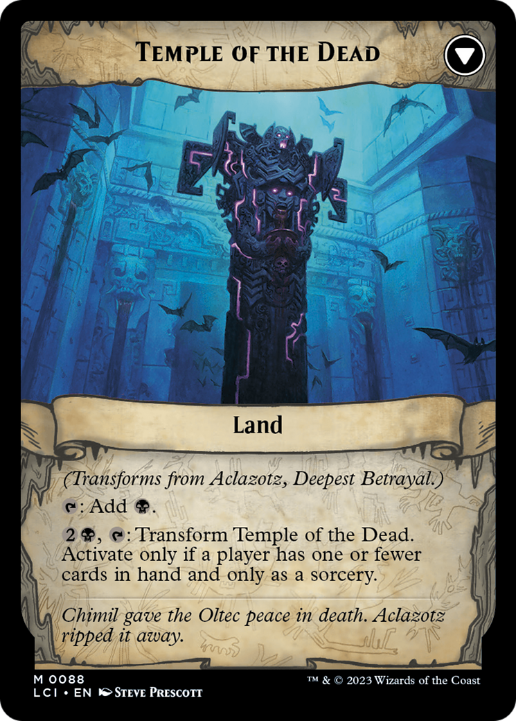 Aclazotz, Deepest Betrayal // Temple of the Dead (LCI-088) - The Lost Caverns of Ixalan - Premium MTG Single from Wizards of the Coast - Just $2.59! Shop now at Game Crave Tournament Store