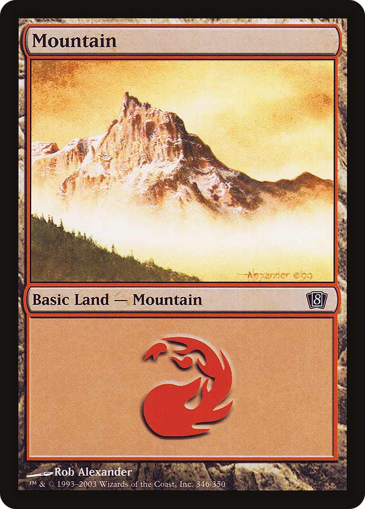 Mountain (8ED-346★) - Eighth Edition Foil - Premium MTG Single from Wizards of the Coast - Just $0.97! Shop now at Game Crave Tournament Store