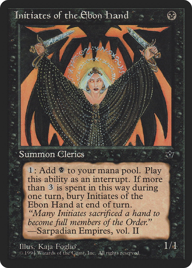 Initiates of the Ebon Hand (FEM-39C) - Fallen Empires - Premium MTG Single from Wizards of the Coast - Just $0.25! Shop now at Game Crave Tournament Store