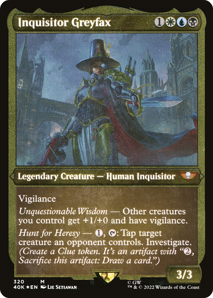 Inquisitor Greyfax (40K-320) - Warhammer 40,000 Commander Etched Foil - Premium MTG Single from Wizards of the Coast - Just $0.08! Shop now at Game Crave Tournament Store