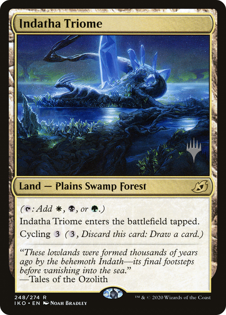 Indatha Triome (PIKO-248P) - Ikoria: Lair of Behemoths Promos Foil - Premium MTG Single from Wizards of the Coast - Just $4.05! Shop now at Game Crave Tournament Store