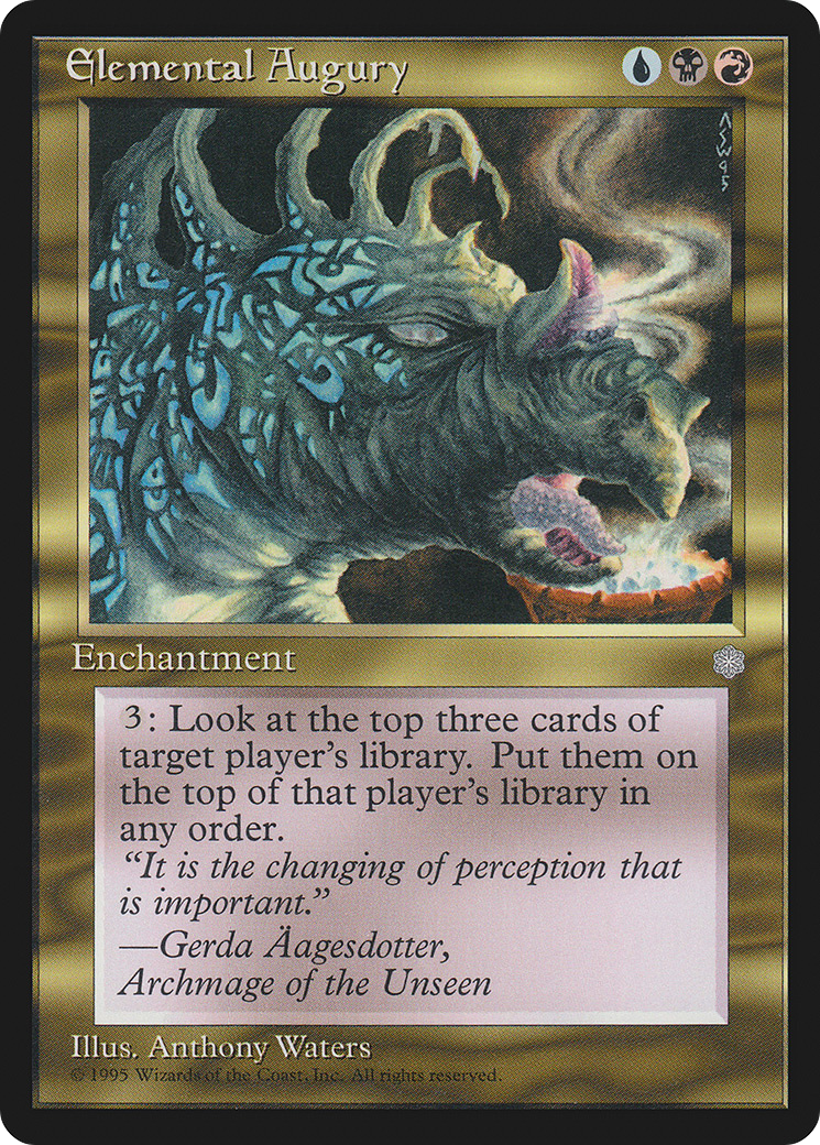 Elemental Augury (ICE-286) - Ice Age - Premium MTG Single from Wizards of the Coast - Just $0.14! Shop now at Game Crave Tournament Store