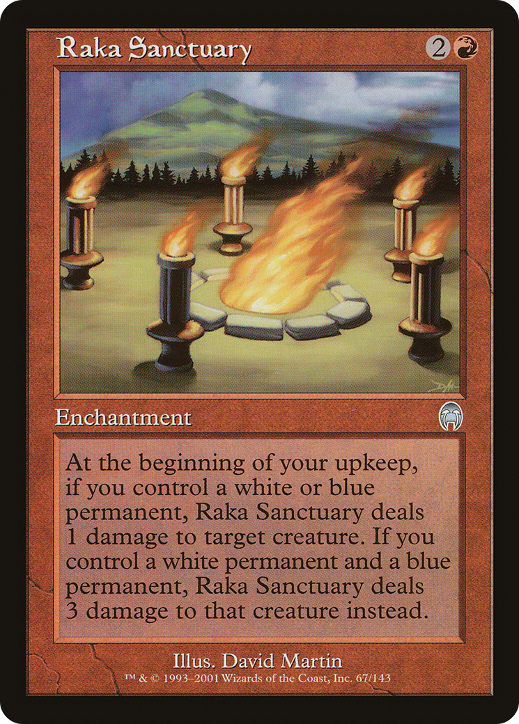 Raka Sanctuary (APC-067) - Apocalypse Foil - Premium MTG Single from Wizards of the Coast - Just $0.20! Shop now at Game Crave Tournament Store