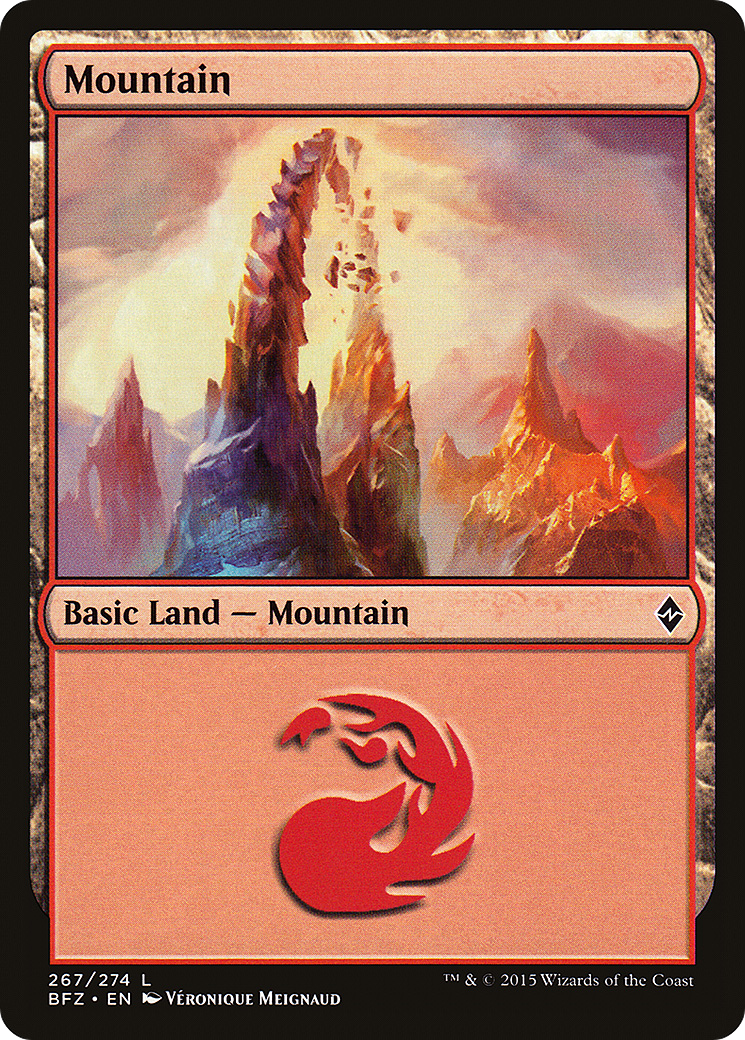 Mountain (BFZ-267A) - Battle for Zendikar - Premium MTG Single from Wizards of the Coast - Just $0.08! Shop now at Game Crave Tournament Store