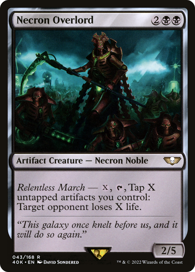 Necron Overlord (40K-043) - Warhammer 40,000 Commander - Premium MTG Single from Wizards of the Coast - Just $0.08! Shop now at Game Crave Tournament Store