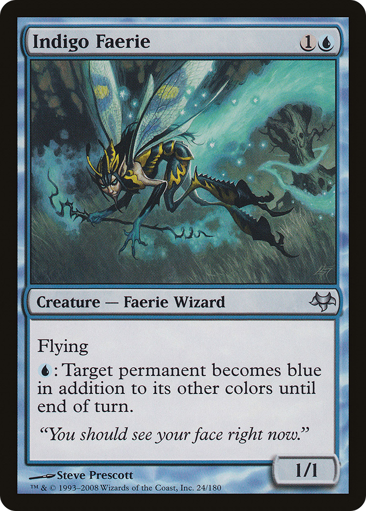 Indigo Faerie (EVE-024) - Eventide - Premium MTG Single from Wizards of the Coast - Just $0.25! Shop now at Game Crave Tournament Store