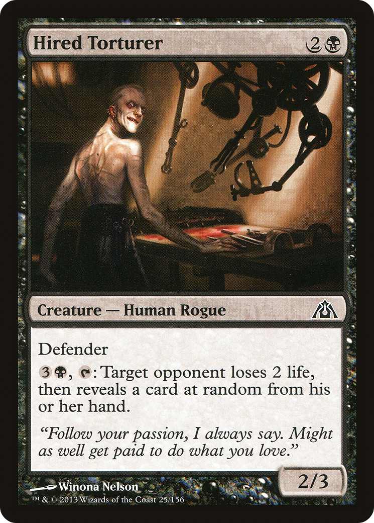Hired Torturer (DGM-025) - Dragon's Maze Foil - Premium MTG Single from Wizards of the Coast - Just $0.25! Shop now at Game Crave Tournament Store