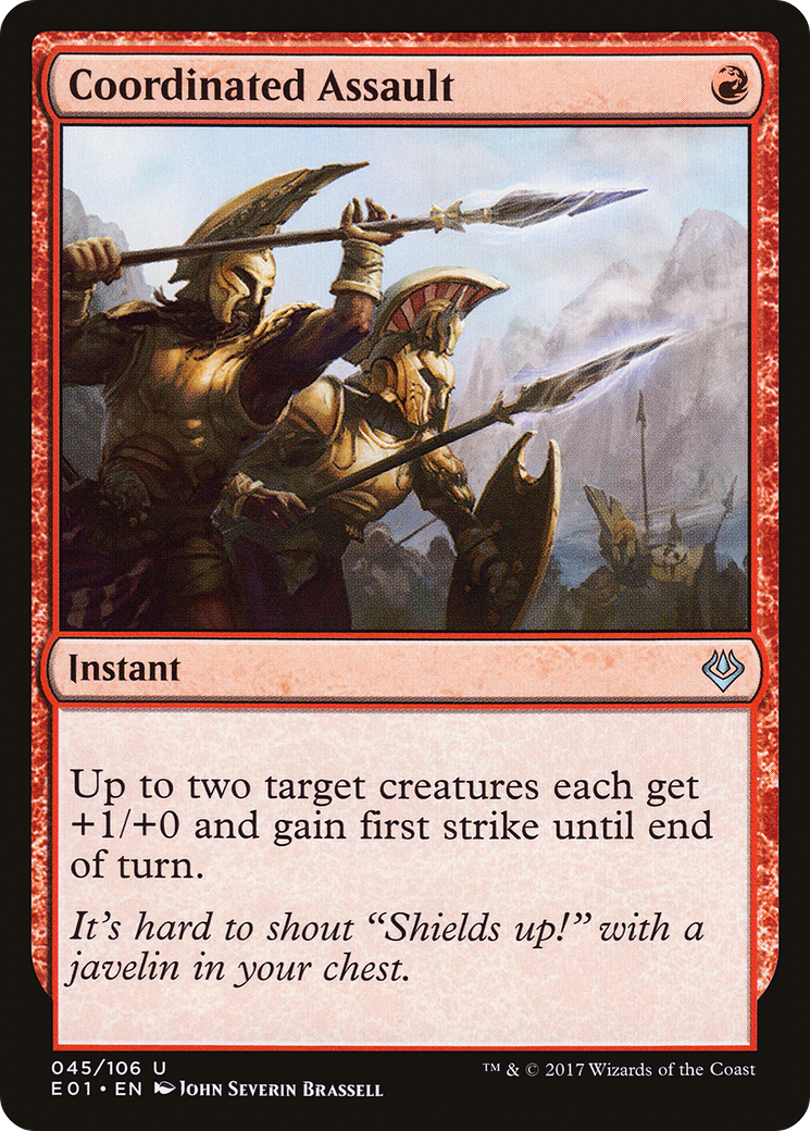 Coordinated Assault (E01-045) - Archenemy: Nicol Bolas - Premium MTG Single from Wizards of the Coast - Just $0.08! Shop now at Game Crave Tournament Store